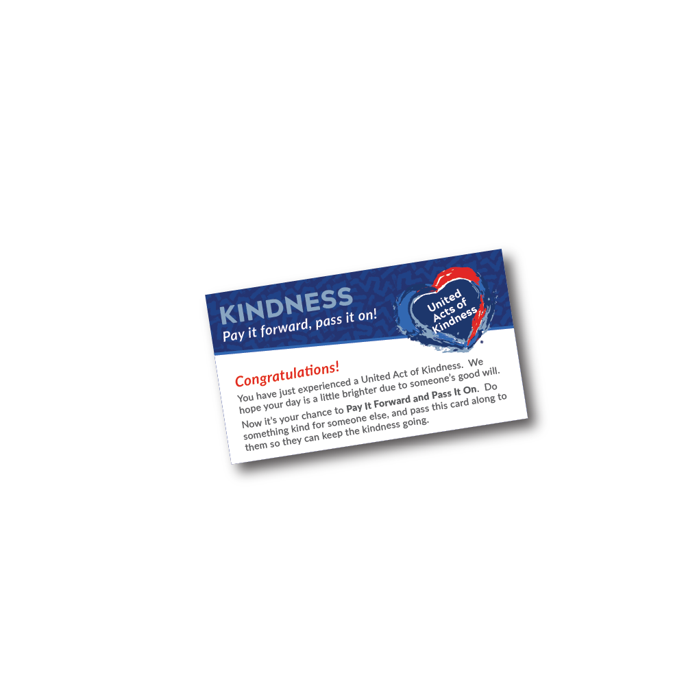 United Acts of Kindness - Pay It Forward Card (Pack of 50)