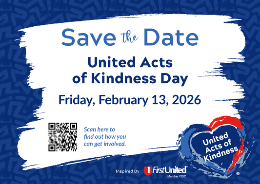United Acts Of Kindness - "Save The Date" Postcard (Pack of 50)